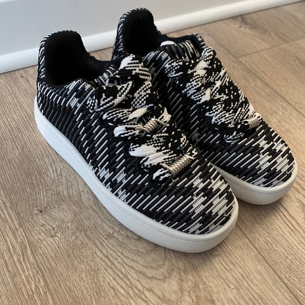 Burberry check knit sneakers